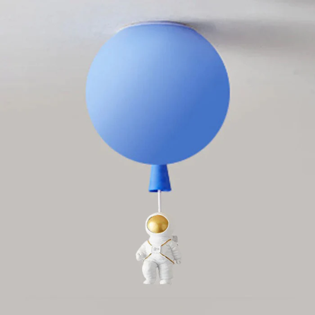 Trendy Księżyc/Astronauta Lampa sufitowa LED do pokoju dziecięcego - CosmoGlow-niebieski-B-25 cm-Trend Polska