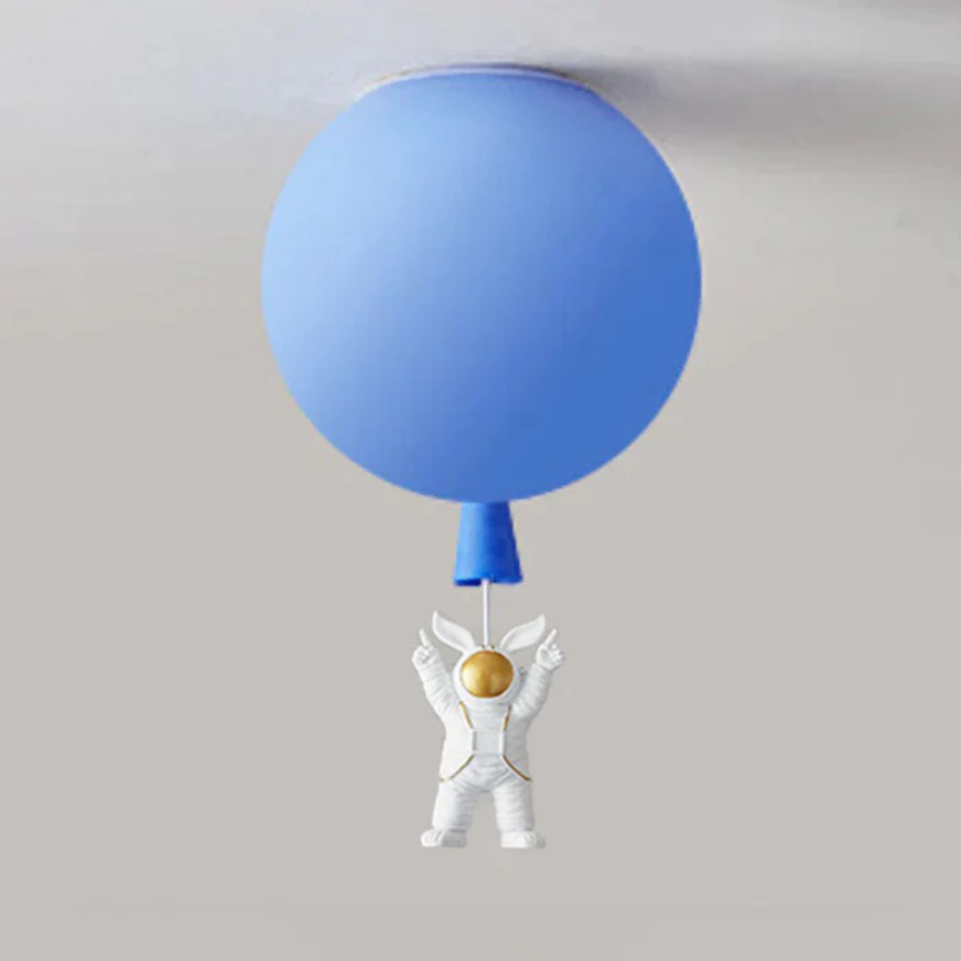Trendy Księżyc/Astronauta Lampa sufitowa LED do pokoju dziecięcego - CosmoGlow-niebieski-C-25 cm-Trend Polska