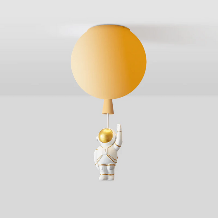 Trendy Księżyc/Astronauta Lampa sufitowa LED do pokoju dziecięcego - CosmoGlow-pomarańczowy-A-25 cm-Trend Polska