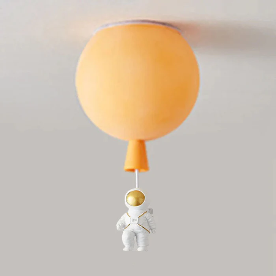 Trendy Księżyc/Astronauta Lampa sufitowa LED do pokoju dziecięcego - CosmoGlow-pomarańczowy-B-25 cm-Trend Polska