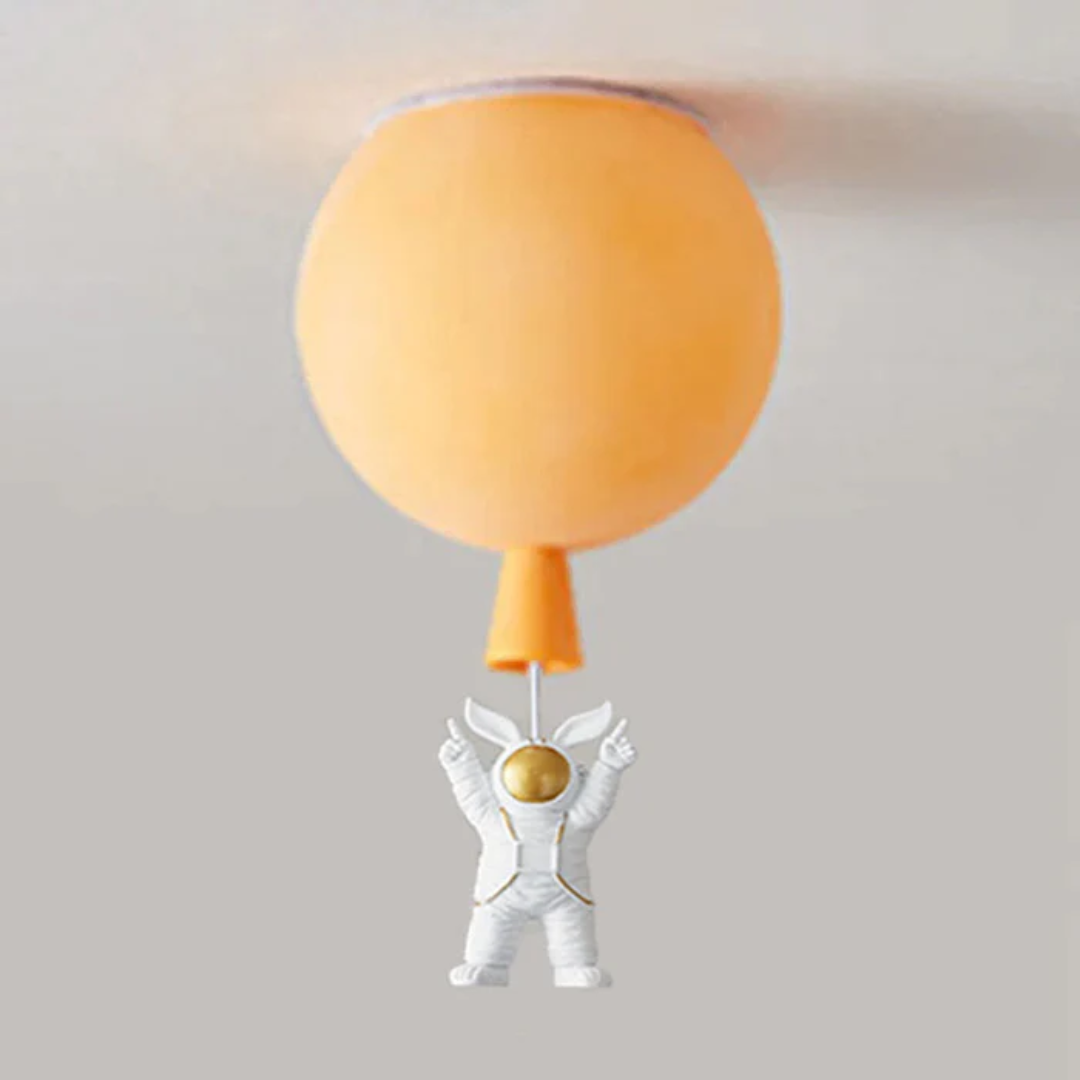 Trendy Księżyc/Astronauta Lampa sufitowa LED do pokoju dziecięcego - CosmoGlow-pomarańczowy-C-25 cm-Trend Polska