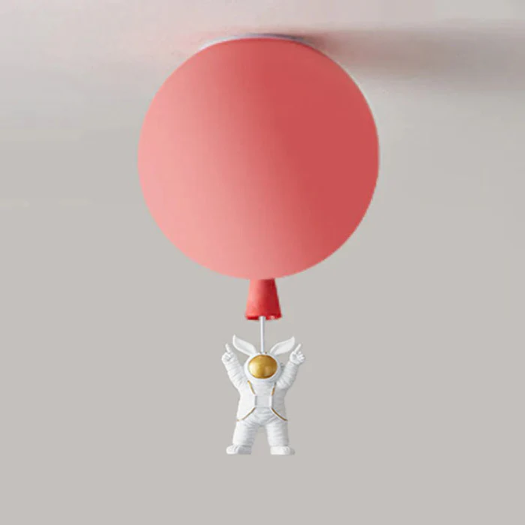 Trendy Księżyc/Astronauta Lampa sufitowa LED do pokoju dziecięcego - CosmoGlow-red-1-C-25 cm-Trend Polska