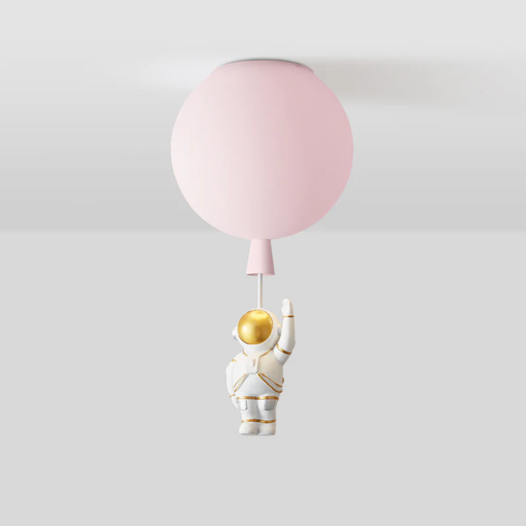 Trendy Księżyc/Astronauta Lampa sufitowa LED do pokoju dziecięcego - CosmoGlow-róża-A-25 cm-Trend Polska