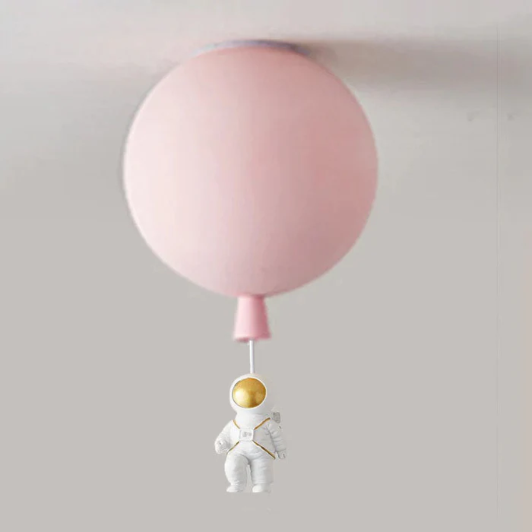 Trendy Księżyc/Astronauta Lampa sufitowa LED do pokoju dziecięcego - CosmoGlow-róża-B-25 cm-Trend Polska