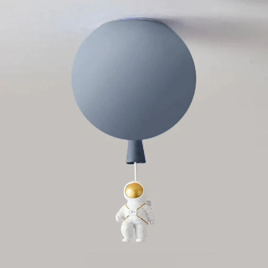 Trendy Księżyc/Astronauta Lampa sufitowa LED do pokoju dziecięcego - CosmoGlow-szary-B-25 cm-Trend Polska