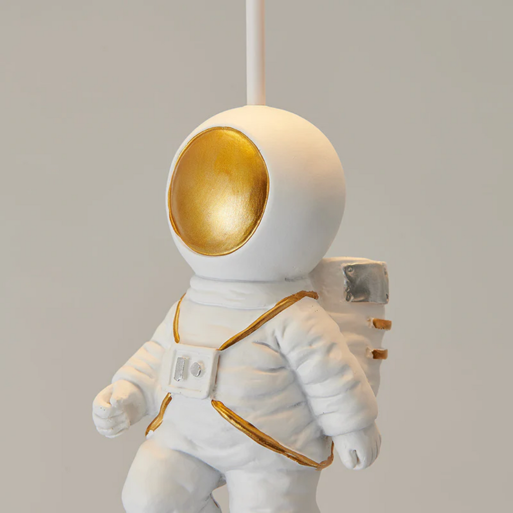 Trendy Księżyc/Astronauta Lampa sufitowa LED do pokoju dziecięcego - CosmoGlow-szary-A-25 cm-Trend Polska