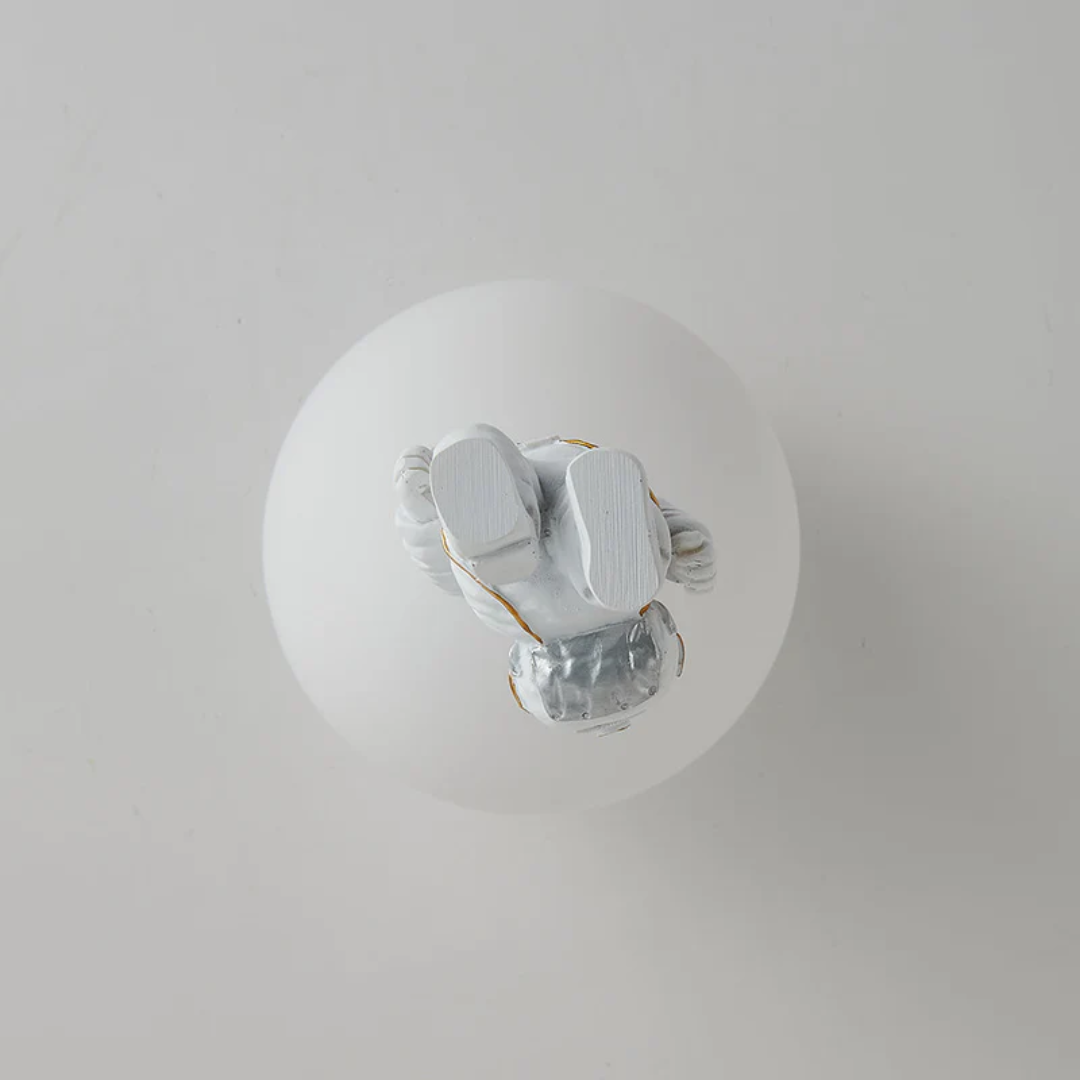 Trendy Księżyc/Astronauta Lampa sufitowa LED do pokoju dziecięcego - CosmoGlow-szary-A-25 cm-Trend Polska
