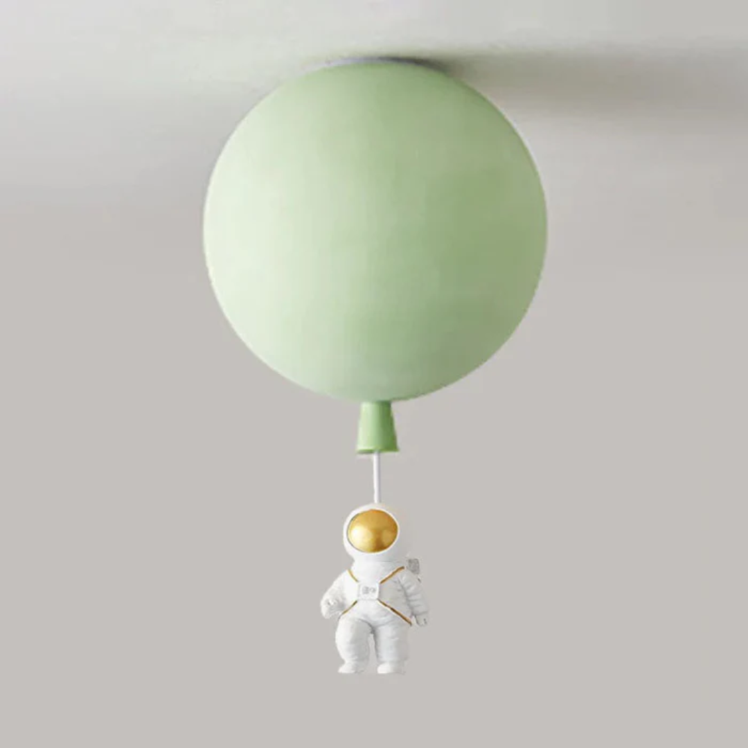 Trendy Księżyc/Astronauta Lampa sufitowa LED do pokoju dziecięcego - CosmoGlow-zielony-B-25 cm-Trend Polska