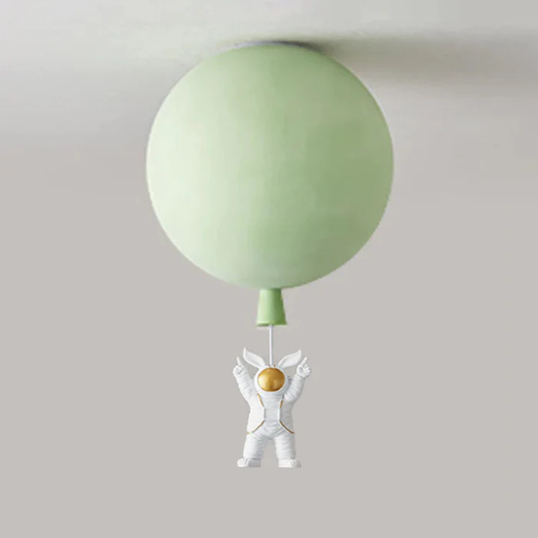 Trendy Księżyc/Astronauta Lampa sufitowa LED do pokoju dziecięcego - CosmoGlow-zielony-C-25 cm-Trend Polska