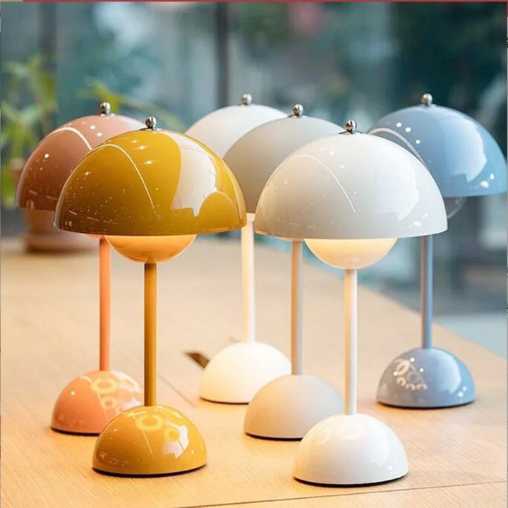 Trendy lampa w kształcie grzyba - MushLuxe-Biały-Mały (23cm)-Trend Polska