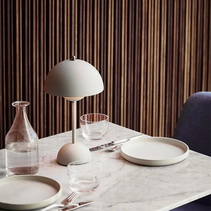 Trendy lampa w kształcie grzyba - MushLuxe-Biały-Mały (23cm)-Trend Polska