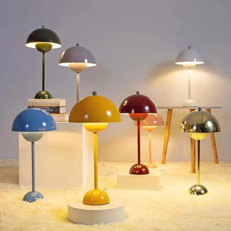 Trendy lampa w kształcie grzyba - MushLuxe-Biały-Mały (23cm)-Trend Polska