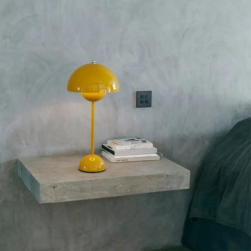 Trendy lampa w kształcie grzyba - MushLuxe-Biały-Mały (23cm)-Trend Polska