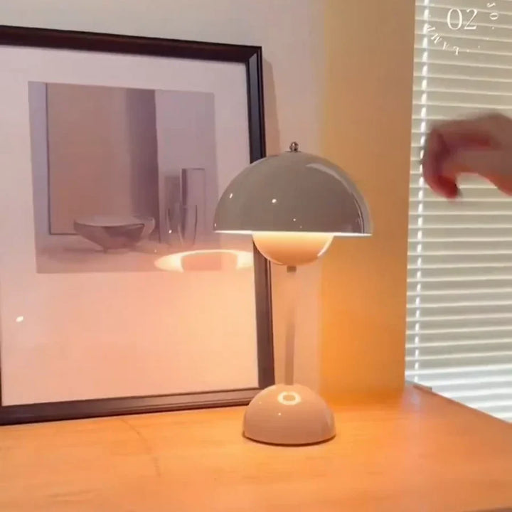 Trendy lampa w kształcie grzyba - MushLuxe-Biały-Mały (23cm)-Trend Polska