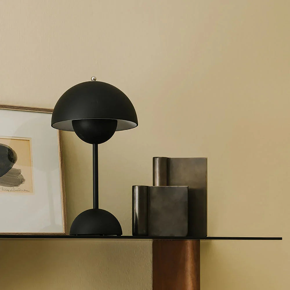 Trendy lampa w kształcie grzyba - MushLuxe-Biały-Mały (23cm)-Trend Polska
