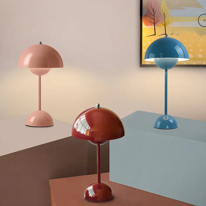 Trendy lampa w kształcie grzyba - MushLuxe-Biały-Mały (23cm)-Trend Polska