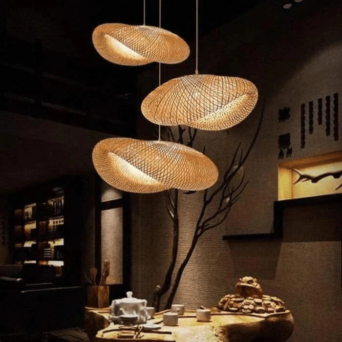 Trendy lampa wisząca z rattanu - NaturGlow-A-40 cm-Trend Polska