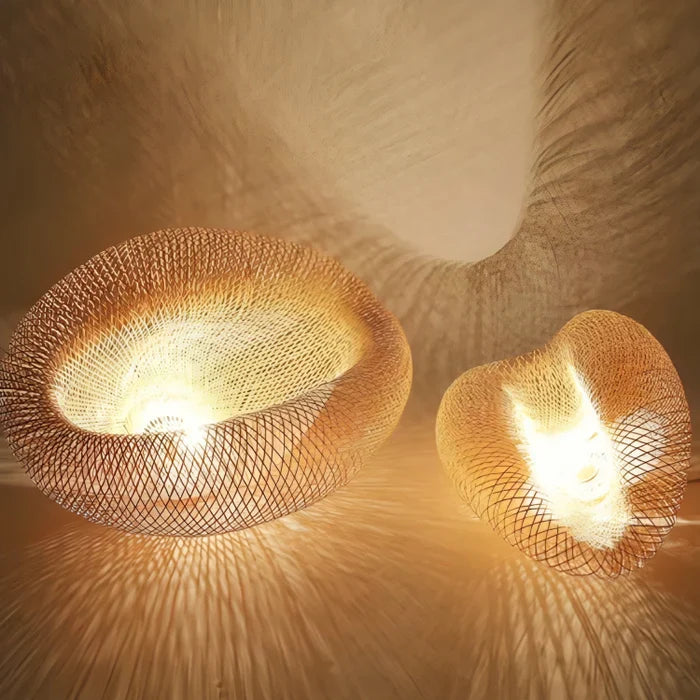 Trendy lampa wisząca z rattanu - NaturGlow-A-40 cm-Trend Polska