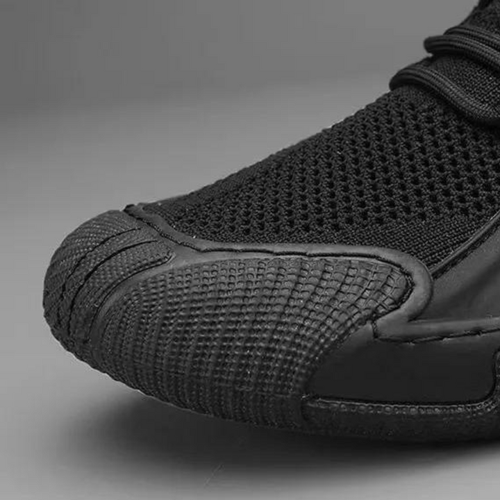 Trendy lekkie i oddychające męskie sneakersy - Nero-Czarny-39-Trend Polska