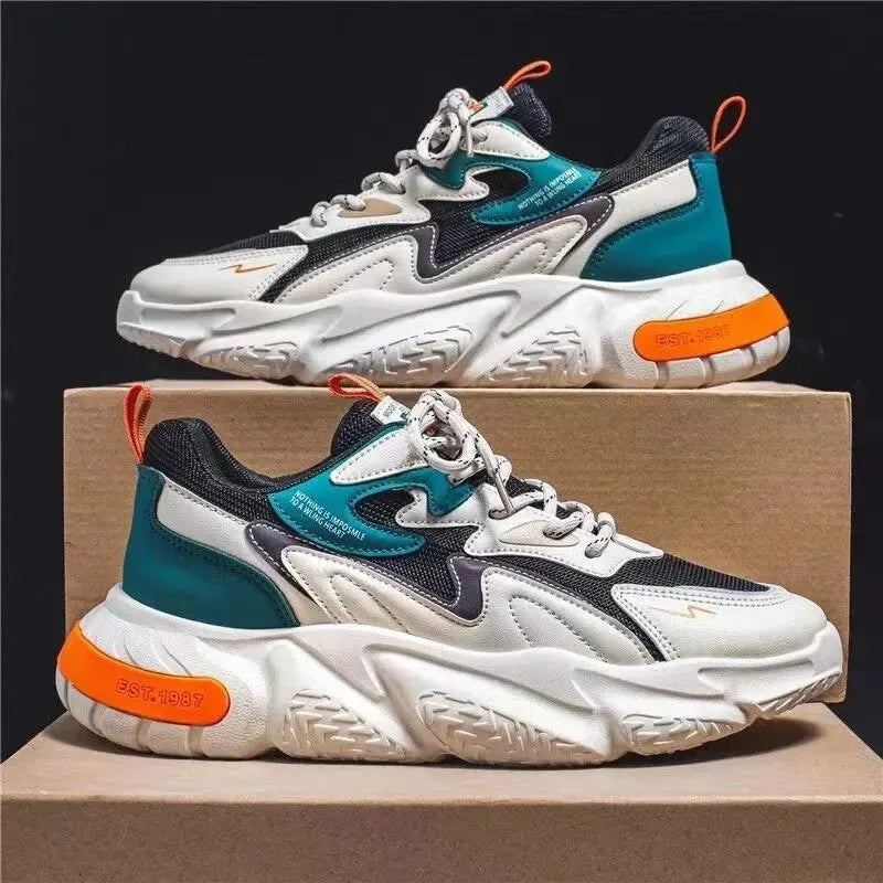 Trendy lekkie wodoodporne buty trekkingowe - TrailEase-Szaro-niebieski-39-Trend Polska