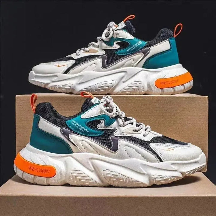 Trendy lekkie wodoodporne buty trekkingowe - TrailEase-Szaro-niebieski-39-Trend Polska