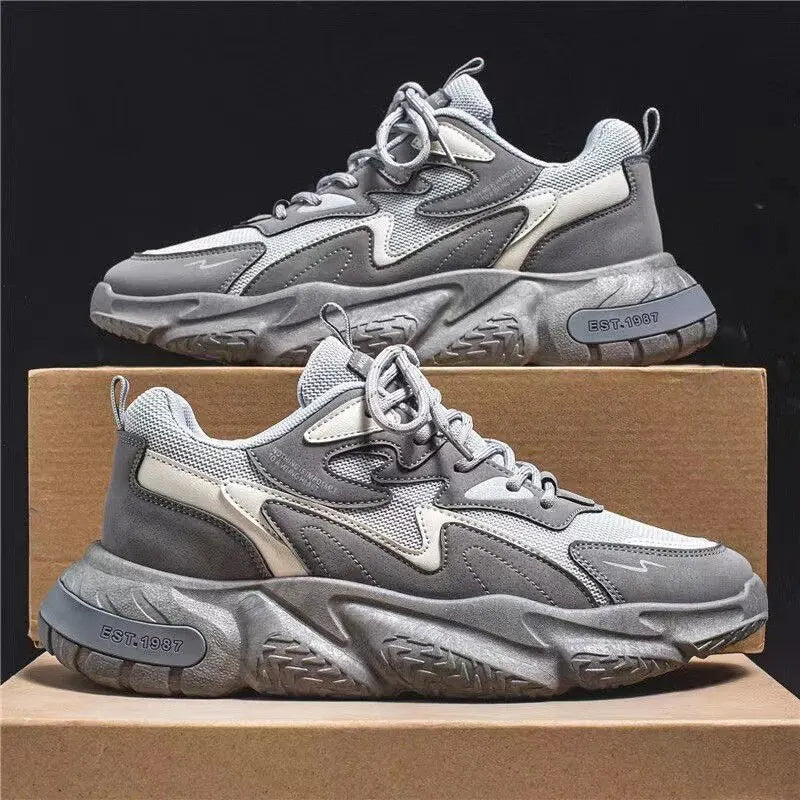 Trendy lekkie wodoodporne buty trekkingowe - TrailEase-Szaro-niebieski-39-Trend Polska