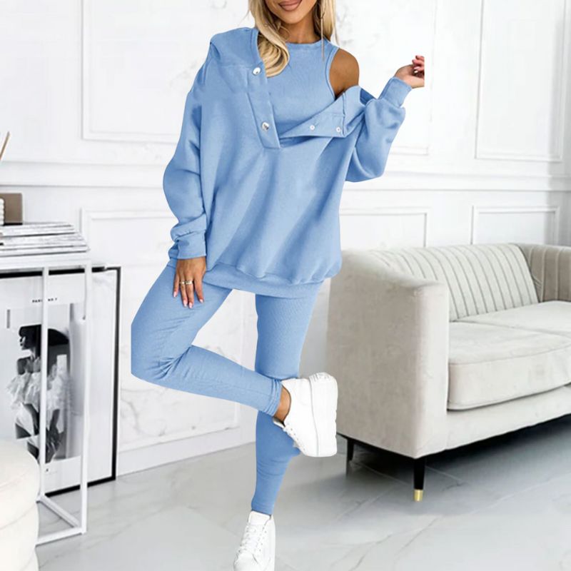 Trendy Lounge Set 3-częściowy - Elena-Baby niebieski-S-Trend Polska