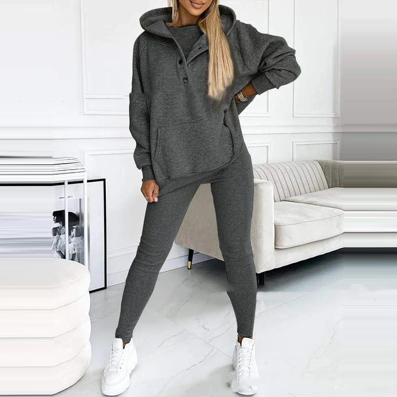 Trendy Lounge Set 3-częściowy - Elena-Ciemnoszary-S-Trend Polska