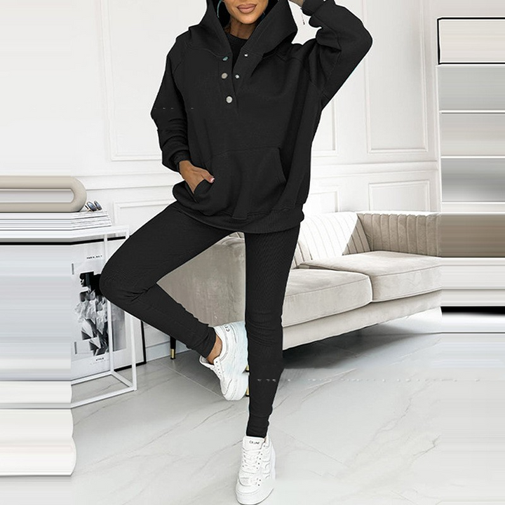 Trendy Lounge Set 3-częściowy - Elena-Czarny-S-Trend Polska