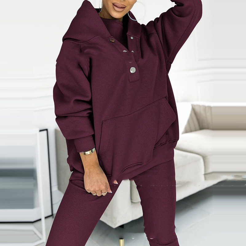 Trendy Lounge Set 3-częściowy - Elena-Fioletowy-S-Trend Polska