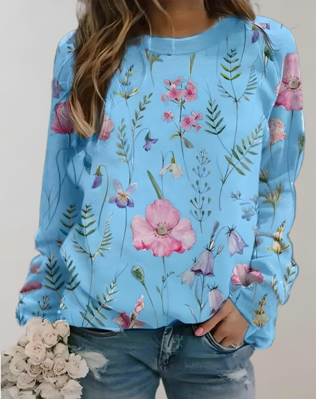Trendy Luksusowy Sweter Damski - Isabella-S-Ciemnoniebieski-Trend Polska