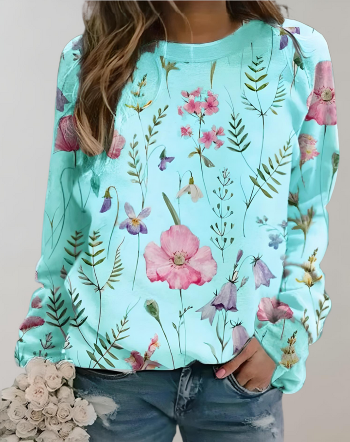 Trendy Luksusowy Sweter Damski - Isabella-S-Jasnoniebieski-Trend Polska