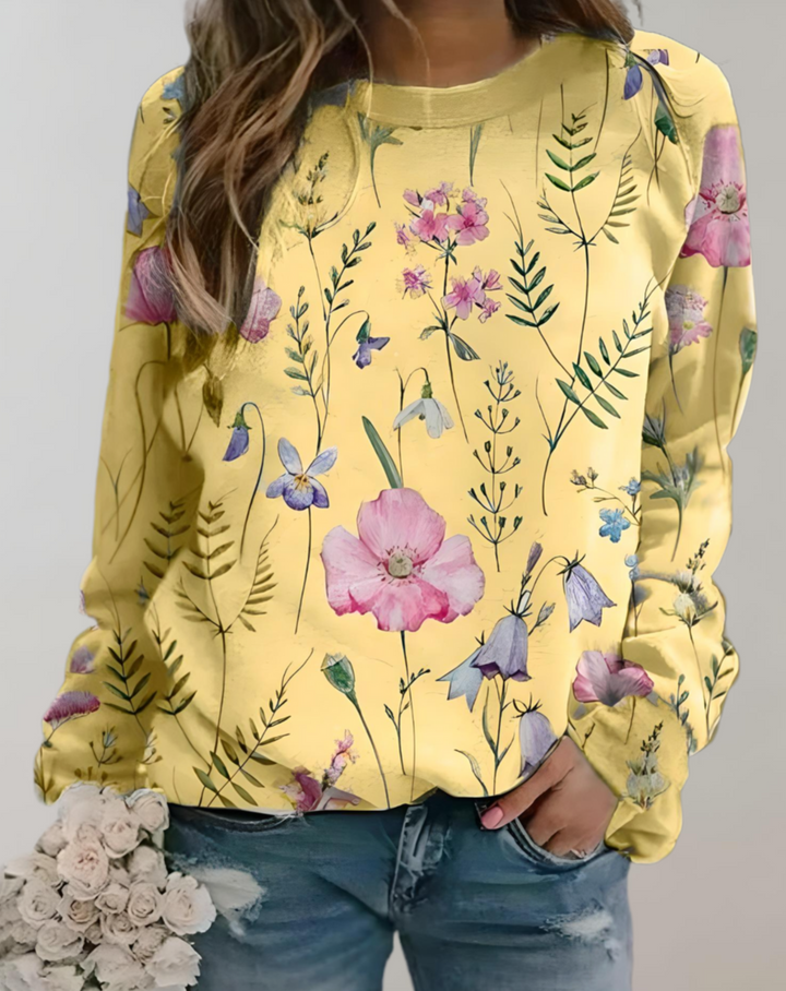 Trendy Luksusowy Sweter Damski - Isabella-S-Żółty-Trend Polska
