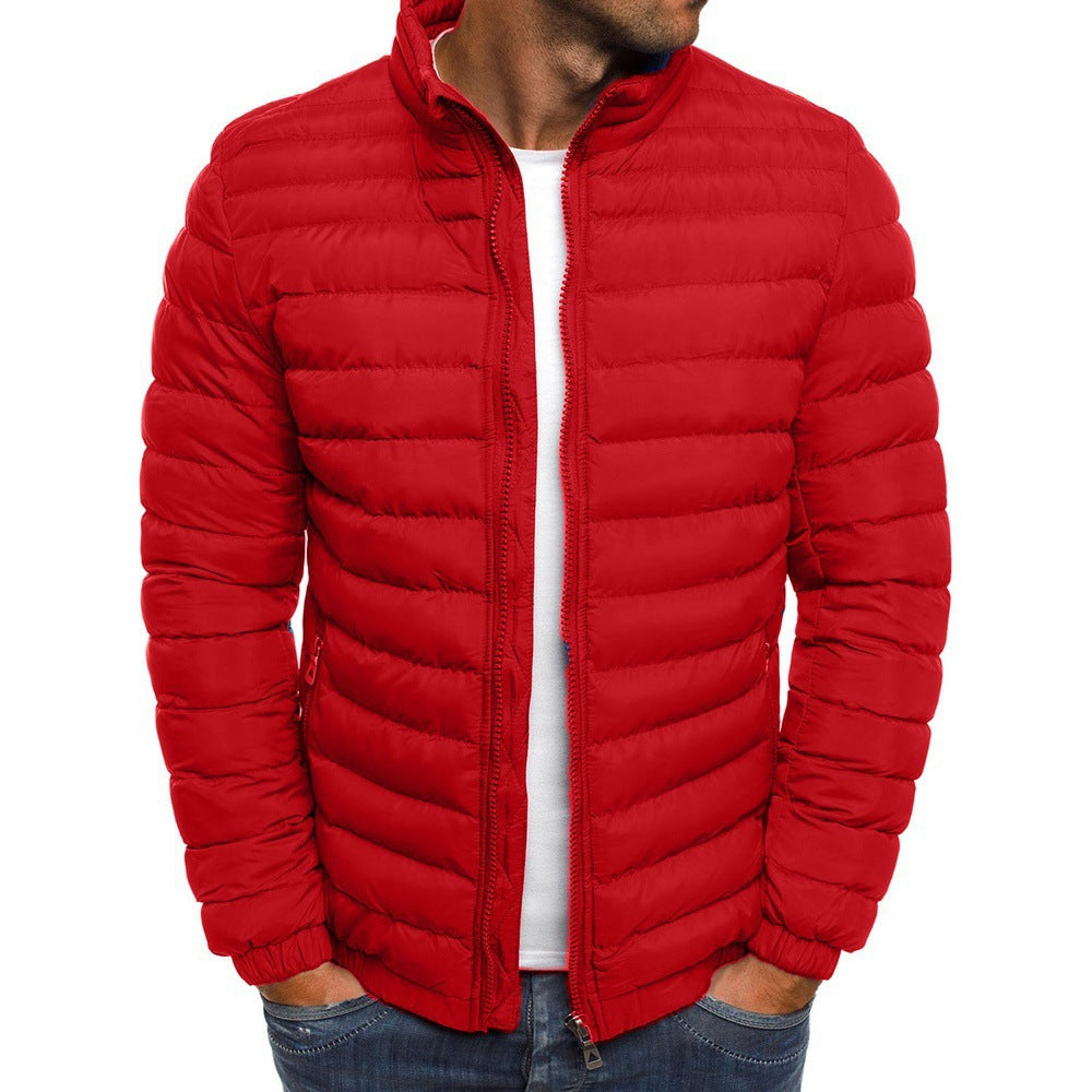 Trendy Luxe Męska Kurtka Puchowa - Xander-Czerwony-S-Trend Polska