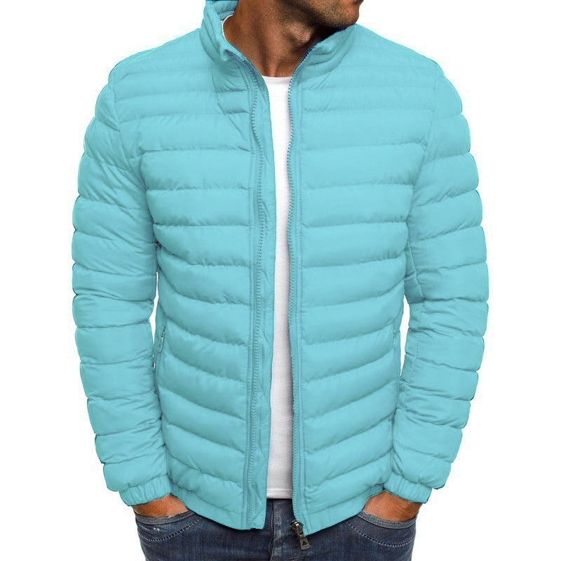 Trendy Luxe Męska Kurtka Puchowa - Xander-Jasnoniebieski-S-Trend Polska