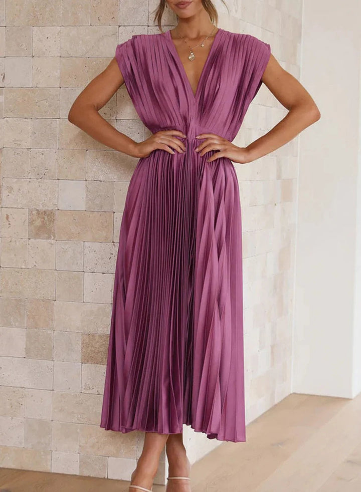 Trendy Maxi Sukienka - Elara-Fioletowy-XS-Trend Polska