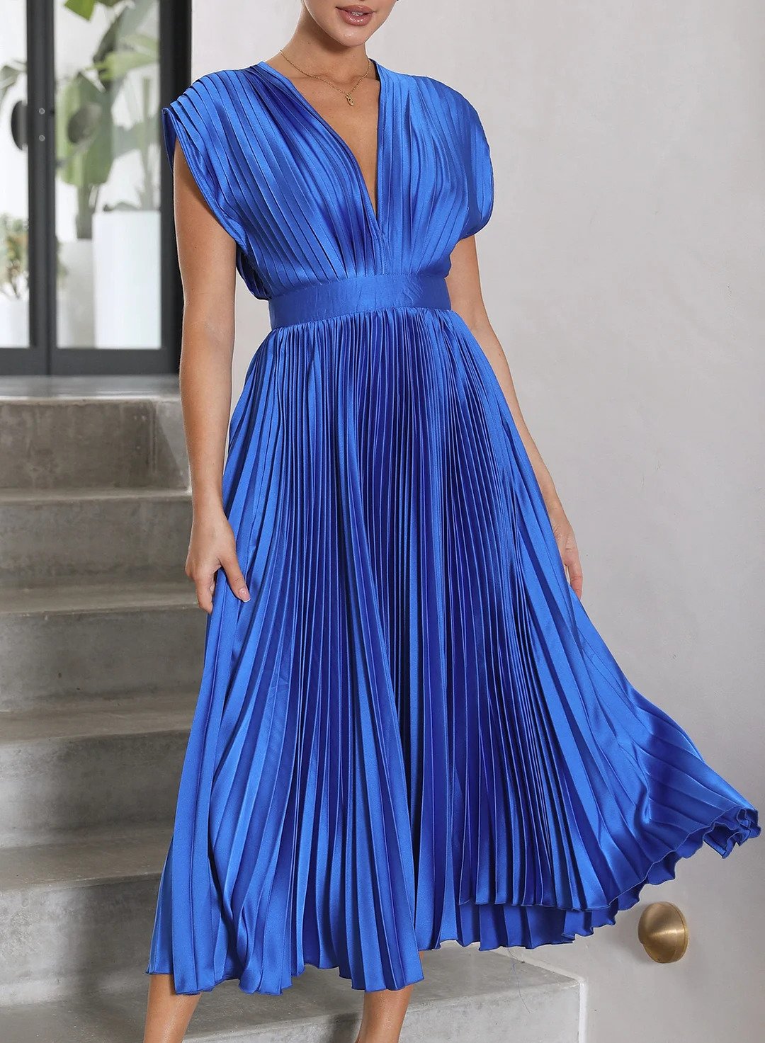 Trendy Maxi Sukienka - Elara-Niebieski-XS-Trend Polska