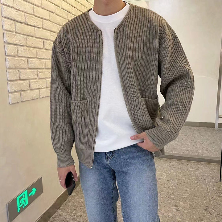 Trendy Męska Kamizelka z Zamkiem - Lorenzo-Khaki-M-Trend Polska