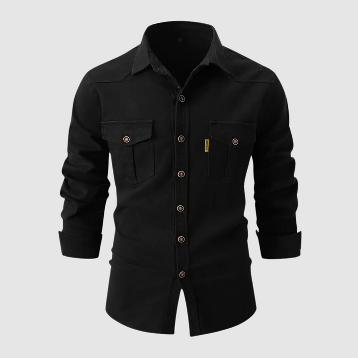 Trendy Męska Koszula - Kingsley-Czarny-S-Trend Polska