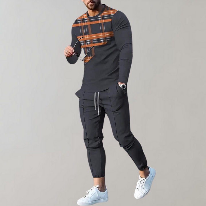 Trendy Męski Dres - UrbanFit-Pomarańczowy-S-Trend Polska