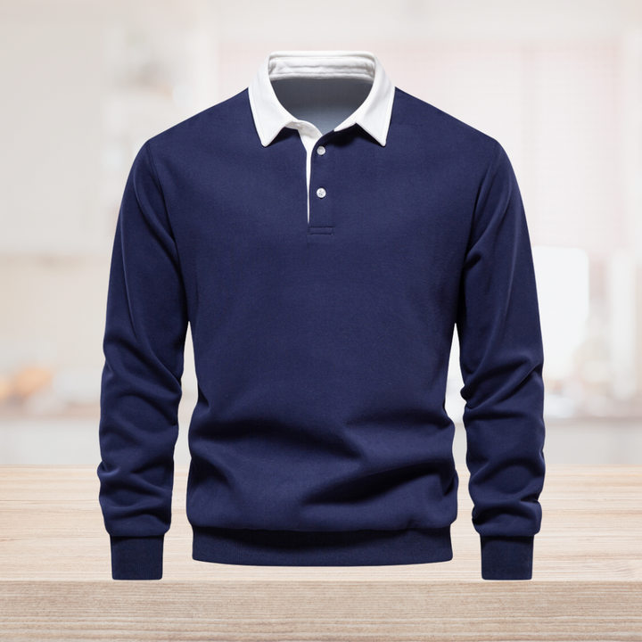 Trendy Męski Polo Pulower - James-Niebieski-S-Trend Polska