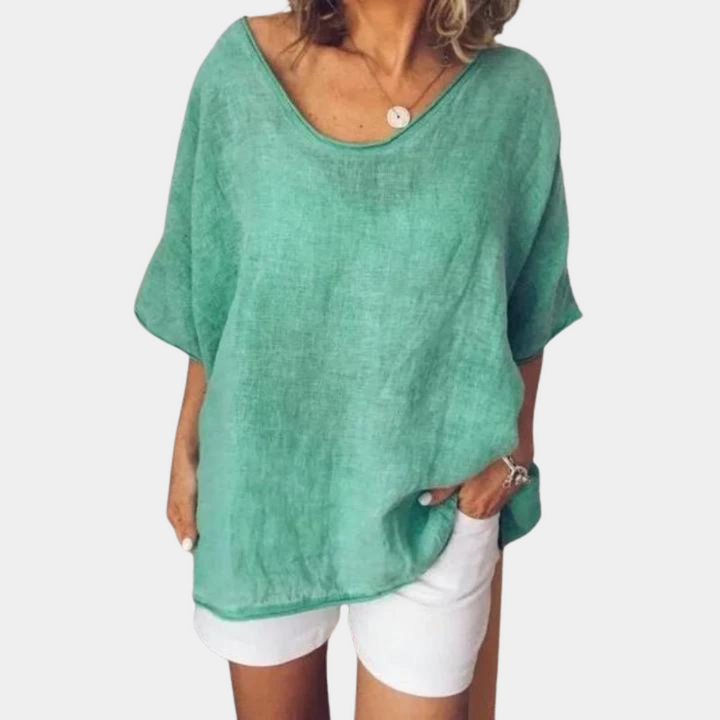 Trendy Oversized Damska Koszulka – Malou-Zielony-S-Trend Polska