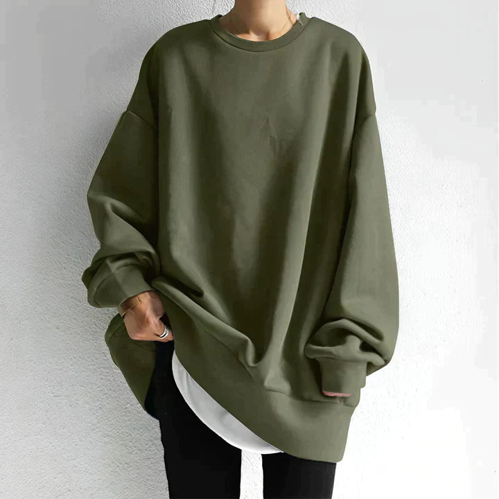 Trendy Oversized Sweter dla kobiet - Alina-Zielony-S-Trend Polska