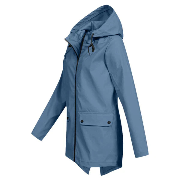 Trendy Panią Peleryna Deszczowa z Kapturem - Liora-Beżowy-S-Trend Polska