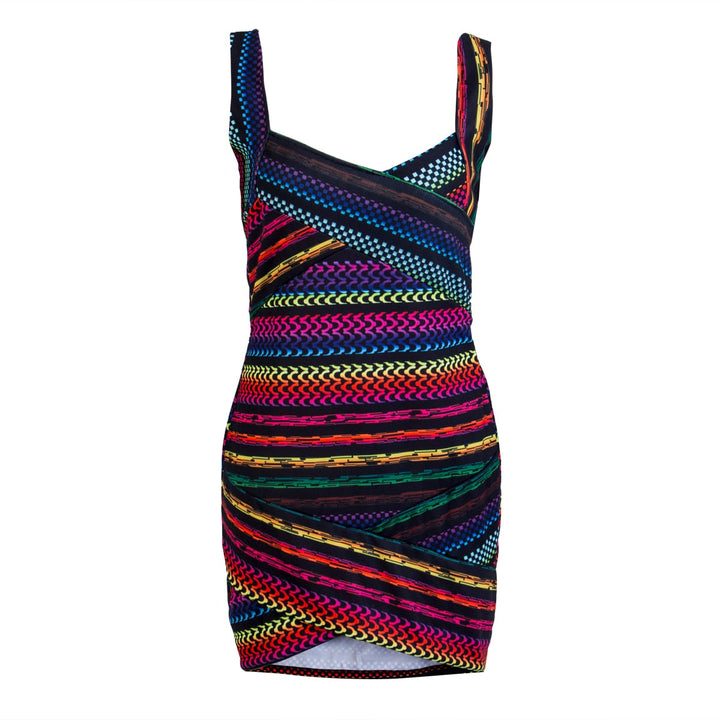 Trendy, paskowane bodycon mini sukienka dla kobiet – Liana-S-Trend Polska