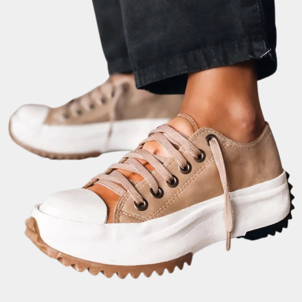 Trendy platformowe sneakersy dla kobiet - Nova-Biały-35-Trend Polska