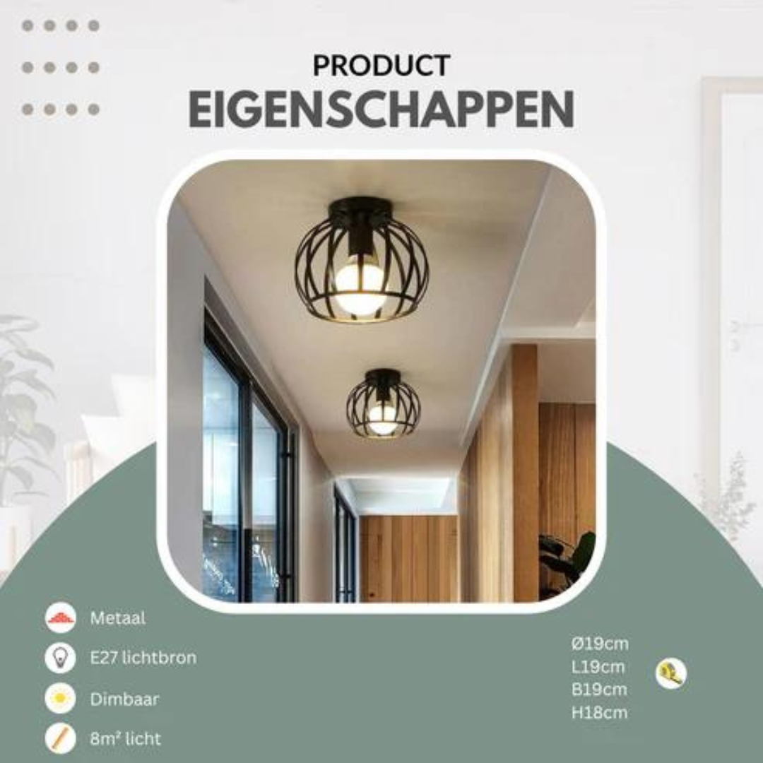 Trendy przemysłowa lampa sufitowa z otwartym designem - ForgeLight-Trend Polska