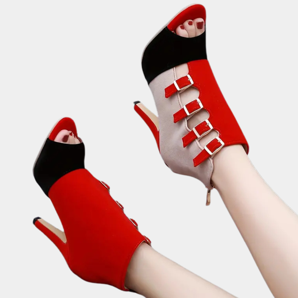 Trendy Sandaly na Wysokim Obcasie dla Kobiet - Selene-Czarny-35-Trend Polska
