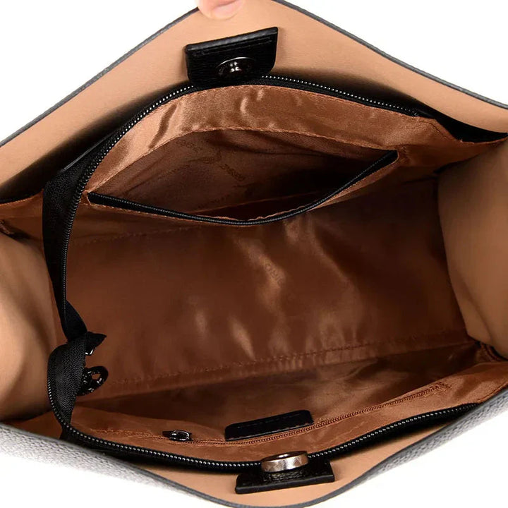 Trendy skórzana torba na ramię - Mila-Czarny-Trend Polska