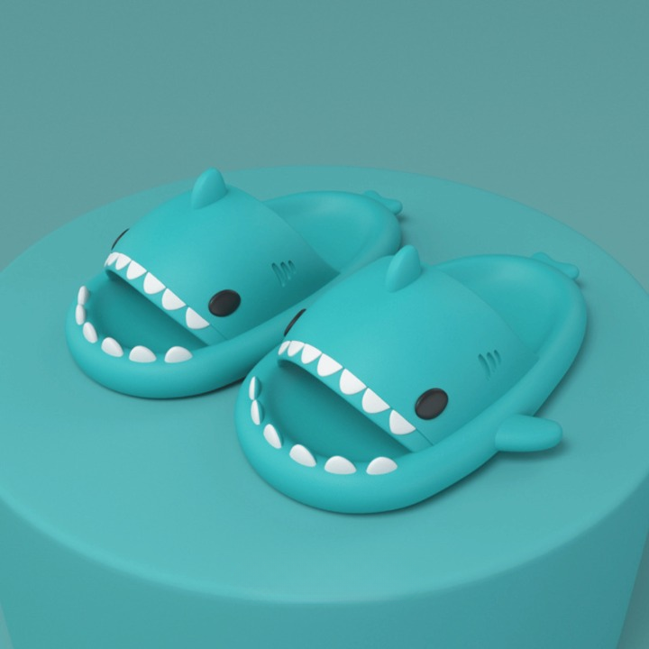 Trendy SoftSteps Sharkies Kapcie – Miękkie, Amortyzujące & 1+1 Gratis-Miętowo-niebieski-36-37-Trend Polska